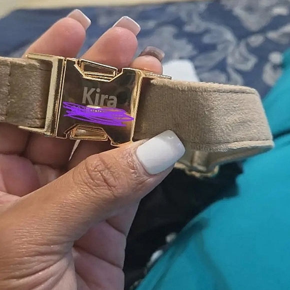 ♥︎ Personally Engraved Premium Velvet Dog Collar ♥︎ - Picture 4 of 8